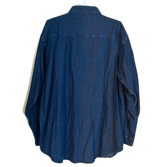 Vintage Coleman Men’s Blue Jean Denim Button Down Shirt Large 100% Cotton Tool - Picture 6 of 10